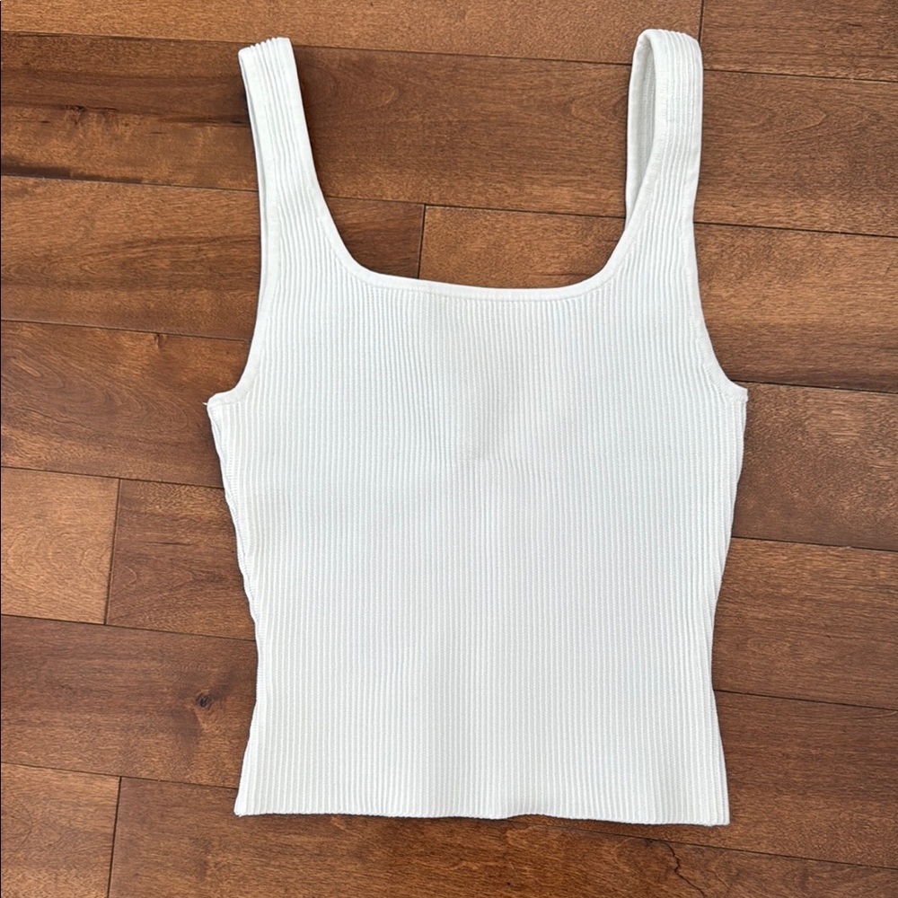 Babaton Knit Scult squareneck tank white